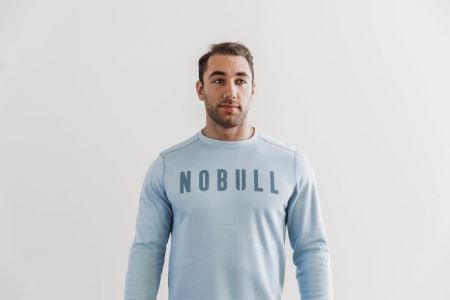 NOBULL Crew Sweatshirt Męskie - Bluza Niebieskie | PL-lOr23y0